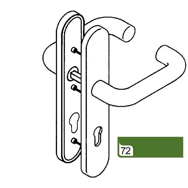 HEWI 111R01.270 PZ Zimmergarnitur 111.23R / 235.23R (72) maigrün